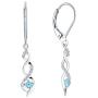 JO WISDOM 925 Sterling Silver Infinity Dangle & Drop Earrings with AAA Cubic Zirconia