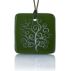 Moneta Jewelry, Recycled Glass Tree of Life Pendant Necklace, Handmade, Fair Trade, Unique Gift