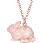 WEVENI Alloy Antique Gold Silver Plated Easter Bunny Rabbit Necklace Pet Pendant Jewelry for Women Girls Gift