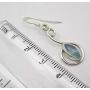 SilverStarJewel 925 Solid Sterling Silver Aqua Blue Chalcedony Earrings 4.1 cm 3.2 Grams