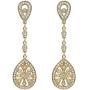 EVER FAITH Bridal Art Deco Classical Gatsby Inspired Pave Cubic Zirconia Chandelier Pierced Earrings