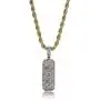 TOPGRILLZ 14K Gold Plated Iced Out CZ Hollow Xanax Pill Bar Pendant Necklace with 24” Rope Chain TOPGRILLZ 14K Gold Plated Iced Out CZ Hollow Xanax Pill Bar Pendant Necklace with 24” Rope Chain