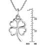 AeraVida Charmed Four Heart Leaf Clover Sterling Silver Necklace