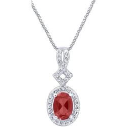 Trendy Ruby and Diamond Accent 4 Piece Set Consists of Pendant Necklace, Earrings, Bangle & Ring for Teen Girls Her Daily Wear Womens Fashion Jewelry | by La4ve Diamonds | Gift Box Included