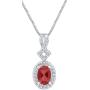 Trendy Ruby and Diamond Accent 4 Piece Set Consists of Pendant Necklace, Earrings, Bangle & Ring for Teen Girls Her Daily Wear Womens Fashion Jewelry | by La4ve Diamonds | Gift Box Included