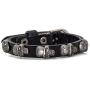 Mgutillart Punk Vintage Alloy Belt Buckle Bracelet Skull Leather Cuff Bracelet