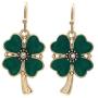 SoulBreezeCollection St. Patricks Day Irish Good Luck Charm Shamrock 4 Leaf Clover Earrings