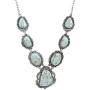 Elosee Turquoise Stone Western Style Bib Statement Pendant Long Necklace 27 Inch