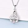 JO WISDOM 925 Sterling Silver Irish Celtic Heart Claddagh Pendant Necklace with Birthstones