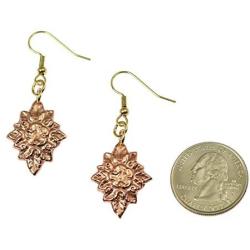 French Bouquet Copper Drop Earrings - Handmade Copper Earrings - Jewelry Gifts for 7th Wedding Anniversary
