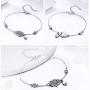 SLUYNZ 925 Sterling Silver Fatima Hamsa Hand Evil Eye Bracelet for Women Teen Girls Blue Round Eyes Bracelet