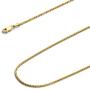 14k REAL Yellow or White Gold 1mm Diamond Cut Round Wheat Chain Necklace with Lobster Claw Clasp