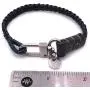 Mens Reversible Hand-Knotted Waxed Cord Bracelet - Gray & Black Mens Reversible Hand-Knotted Waxed Cord Bracelet - Gray & Black