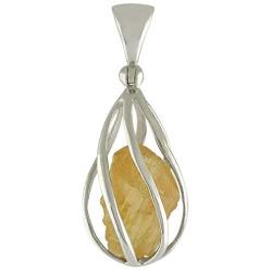 Starborn Imperial Topaz Sterling Silver Spiral Cage Pendant