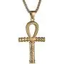 HZMAN Ankh Cross Stainless Steel Horus Eye Pendant Ancient Egyptian Protection Necklace 22 + 2 inch Chain HZMAN Ankh Cross Stainless Steel Horus Eye Pendant Ancient Egyptian Protection Necklace 22 + 2 inch Chain
