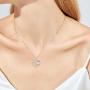 YFN 925 Sterling Silver Mom Horse Elephant Sloth Heart Pendant Necklace Christmas Day Jewelry Gift for Women