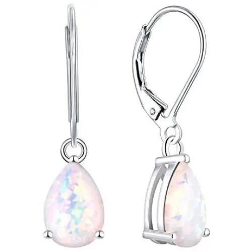 YL Dangle Drop Earrings Sterling Silver Teardrop Leverback Earrings Ruby/Sapphire/Emerald/Amethyst/Aquamarine/Opal/Pink Black Cubic Zirconia Jewelry Gifts for Moms YL Dangle Drop Earrings Sterling Silver Teardrop Leverback Earrings Ruby/Sapphire/Emerald/Amethyst/Aquamarine/Opal/Pink Black Cubic Zirconia Jewelry Gifts for Moms