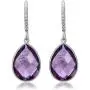 Gem Stone King 925 Silver Amethyst Pear Shape Pendant and Earrings Set (19.50 cttw Birthstone with 18 Inch Silver Chain) Gem Stone King 925 Silver Amethyst Pear Shape Pendant and Earrings Set (19.50 cttw Birthstone with 18 Inch Silver Chain)