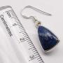 SilverStarJewel Navy Blue Lapis Lazuli tcw 8.5 Earrings 1.2'' 925 Sterling Silver