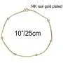 kelistom 14K Gold Plated Satellite Anklet for Women and Teen Girls, Box Chain Ankle Bracelet 9 10 11 inches, Soft and Waterproof