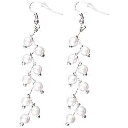 Vagalbox Pearl Earrings, Dangle Earrings Deco Earrings Pageant Earrings for Women Girls Kids