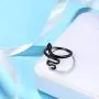 Mens Snake Ring 925 Sterling Silver/18K Gold/Black Gun 3 Colors Animal Snake Adjustable Ring Snake Earrings Necklace Boy Hip Hip Ring Jewelry Gift