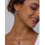 Mints Black Freshwater Pearl Jewelry Set Sterling Silver Necklace and Earrings Set Fine Jewelry for Women