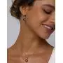 Mints Black Freshwater Pearl Jewelry Set Sterling Silver Necklace and Earrings Set Fine Jewelry for Women