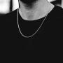 FZTN Jewelry 2mm Diamond Cut 18K Gold or White Gold Plated Twisted Rope Chain Link Necklace for Men Women 18-26 Inches with Strong Solid Clasp