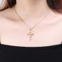 Cross Pendant Necklace for Women Rose Flower Necklace Jewelry for Christmas Birthday Mothers Day Necklace for Women 18 with 2 inches