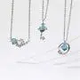 Star Planet Necklace Choker Blue Glass Cubic Zirconia Starry Universe Round Circle Pendant Necklace for Women Girls Fashion Jewelry Star Planet Necklace Choker Blue Glass Cubic Zirconia Starry Universe Round Circle Pendant Necklace for Women Girls Fashion Jewelry