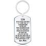 Inspirational Gift to Son from Mom Dad- Never Forget How Much I Love You Keychain Jewelry- Christmas Birthday Graduation Gift for Teen Boy