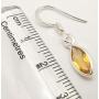 SilverStarJewel 925 Solid Silver Citrine French Wire Earrings 1.2'' Engagement Gift