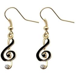 Fusamk Fashion Alloy Music Note Dangle Drop Earrings