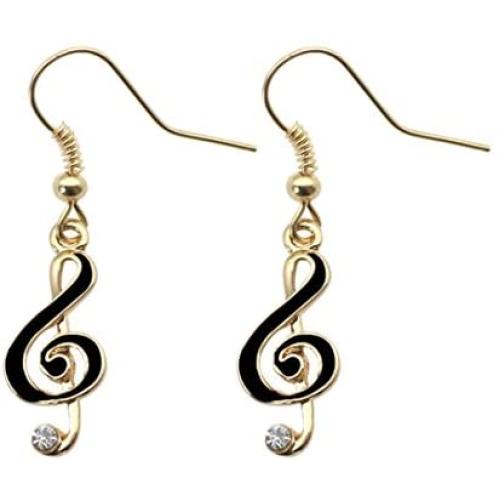 Fusamk Fashion Alloy Music Note Dangle Drop Earrings