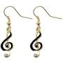 Fusamk Fashion Alloy Music Note Dangle Drop Earrings