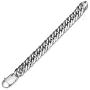 Hermah Heavy Mens Bracelet Chain 316L Stainless Steel Silver Gold Black Color Punk Double Curb Cuban Rombo Link 10/15mm 7-11inch