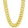 CATHERINE MALANDRINO Yellow Gold-Tone Flat Link Curb Chain Statement Necklace for Women