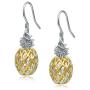 RoseJeopal Pineapple Dangle Earring S925 Hook Hawaiian Hypoallergenic Earring Jewelry for Women Girl