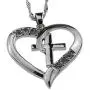 Embolden Jewelry Silver Christian Cross & Heart Pendant [I Love Jesus] CZ Necklace - Amazing Mothers Day, Easter for Girls Teens & Women