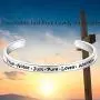 ENSIANTH Philippians 4:8 True Noble Just Pure Lovely Admirable Bible Verse Bracelet Christian Gift for Her