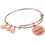 Alex and Ani Womens Evil Eye Rose Gold Charm Bangle Bracelet, Expandable