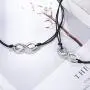 Lanqueen 2pcs Long Distance Friendship Bracelets for Best Friends Women Girls Gift