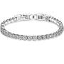 Jude Jewelers Stainless Steel Cubic Zircon Eternity Wedding Statement Strand Link Bracelet