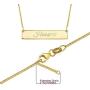 Joelle Jewelry Design Personalized Bar Necklace - Sterling Silver Name Necklace with Engravable Bar Pendant, Bridesmaid Gift Initial Necklace for Her