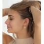 Gold Huggie Hoop Earrings for Women, Hypoallergenic S925 Sterling Silver Post 14K Gold Plated Sunburst Drop Spike Butterfly Star Turquoise Dangle Small CZ Huggie Hoop Earrings Jewelry Gifts for Women