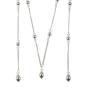 FXmimior Bridal Jewelry Backdrop Necklace Rhinestone Jewelry for Wedding