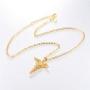 Ineffable Stainless Steel Retro Double Snakeskin Medical Rescue Logo Pendant Angel Wing Pendant Necklace