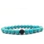 MJartoria Distance Relationship Bracelet Stretch Stone Beads Hers and His Couple Bracelet Energy Healing Stone Crystals Stretch Bracelet for Women Men