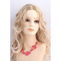 Firstmeet Shiny Resin Drill Collar Necklace with Earrings